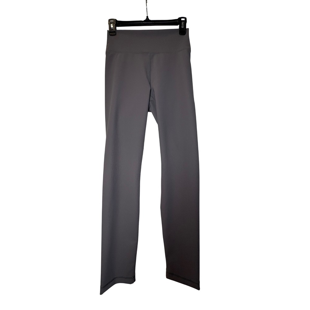 Wilo The Label Womens Ribbed High Waisted Leggings Purple Grey Size M